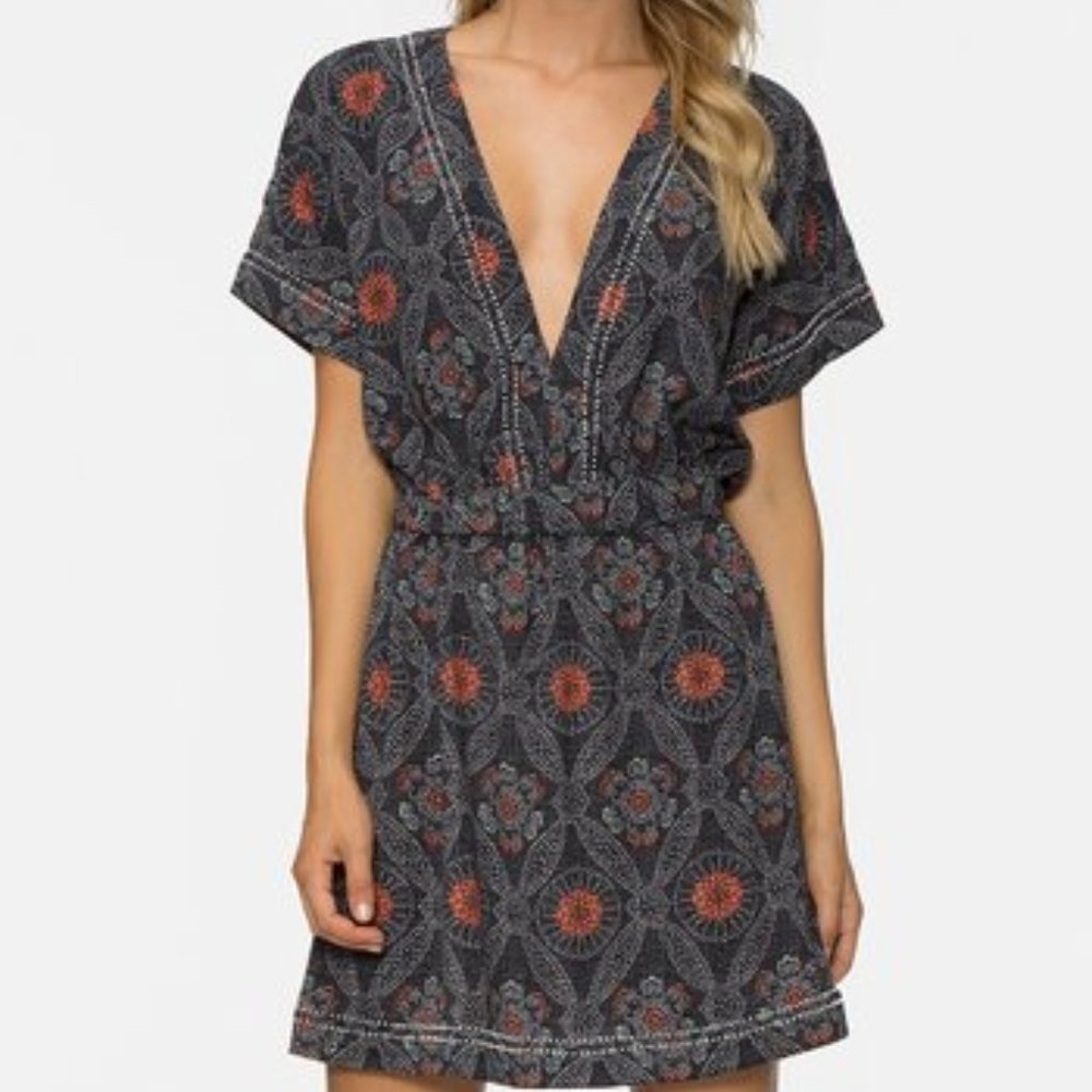 Tavik Yokota Floral Grove V-Neck Dress NWOT